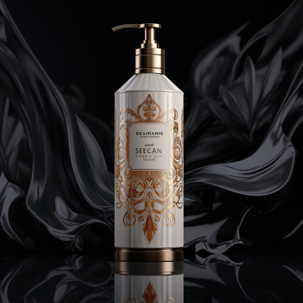 Beautiful shampoo bottle with elegant design