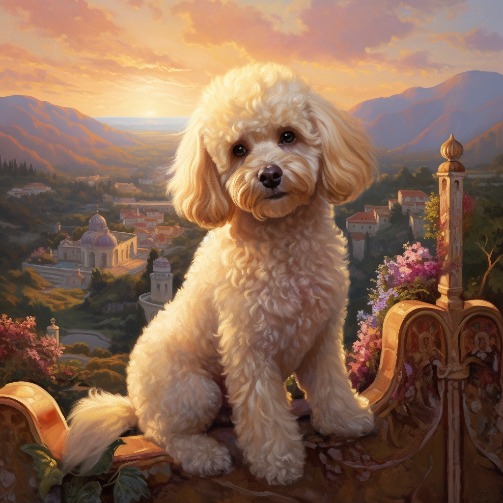 Elegant Canine Mona Lisa Artwork