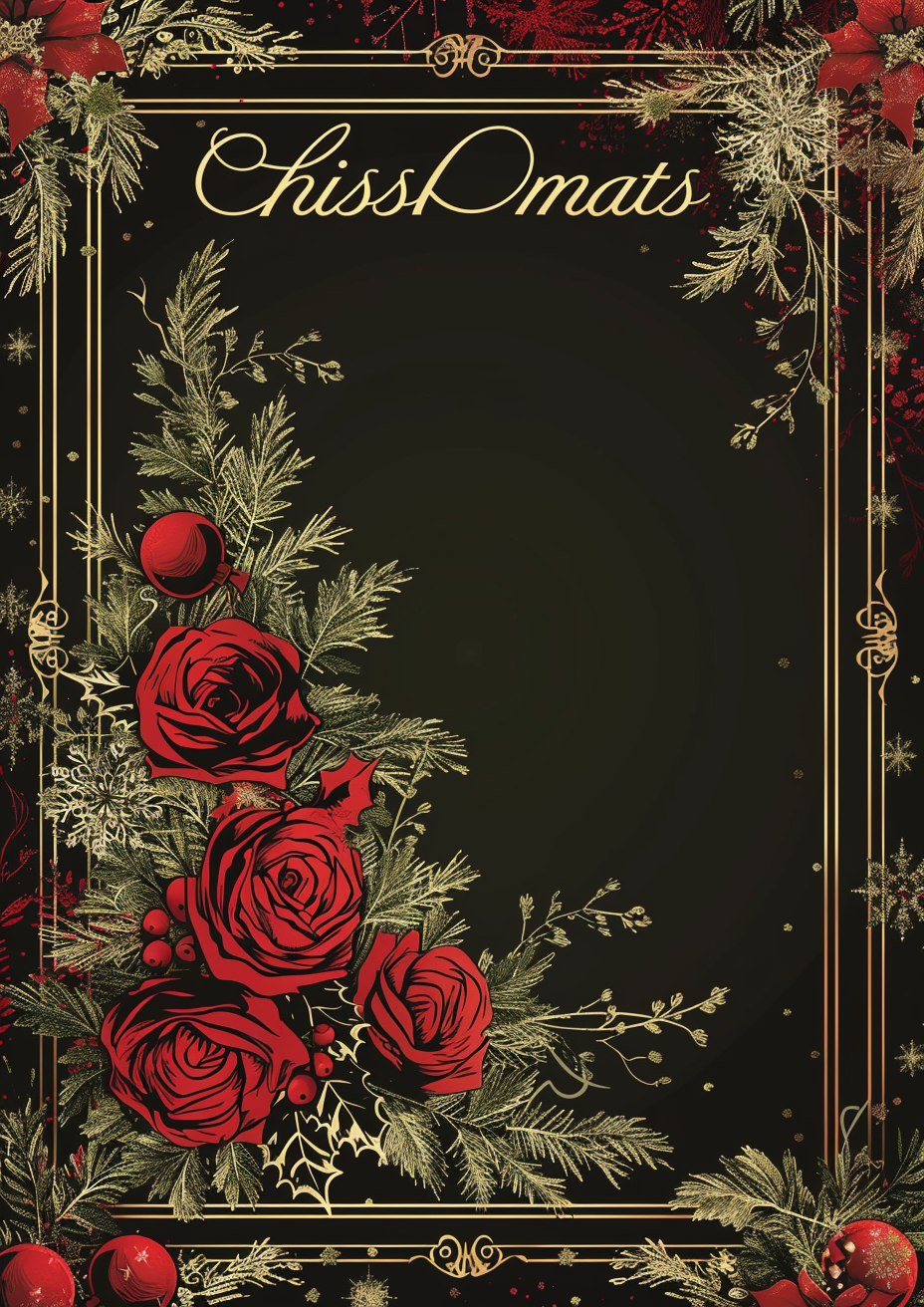 Sleek Christmas Card Frame Vector