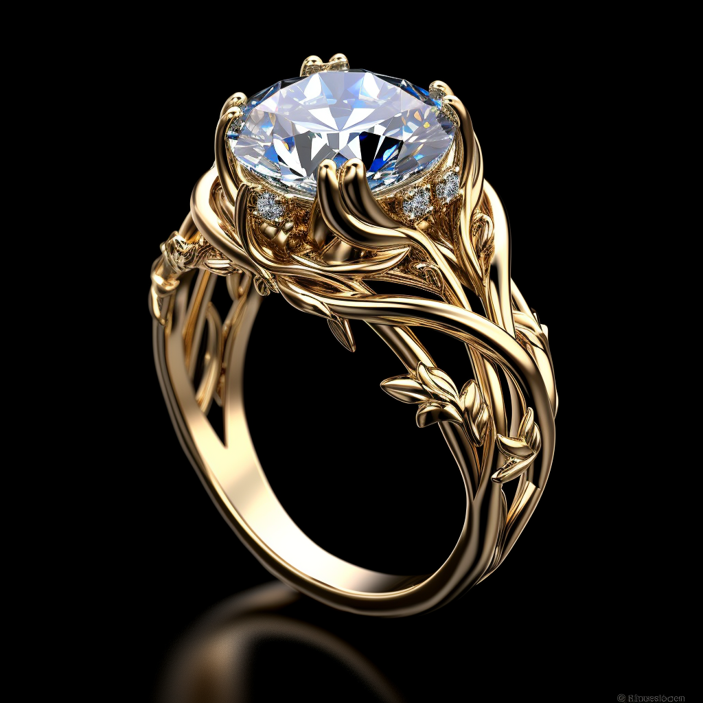 Elegant diamond ring with sophisticated design