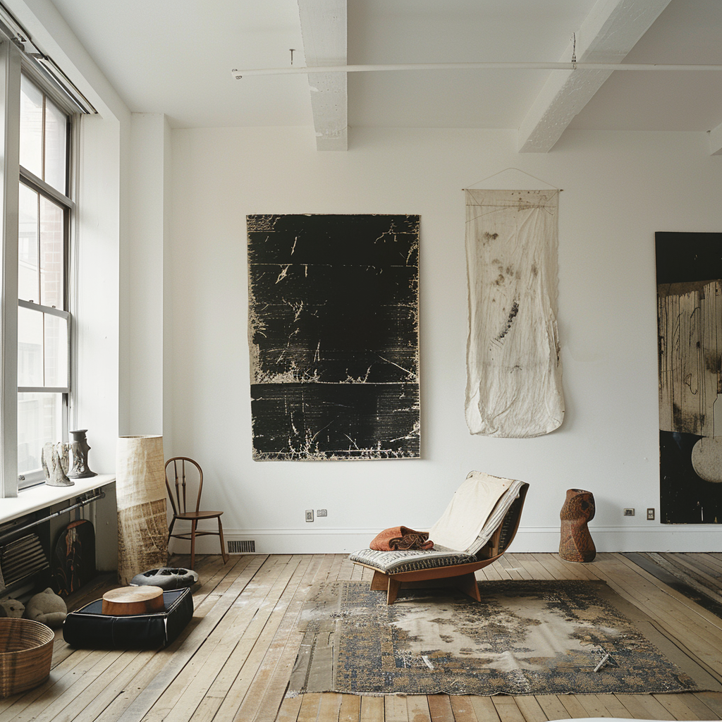 Minimalist Dutch Loft Living Room