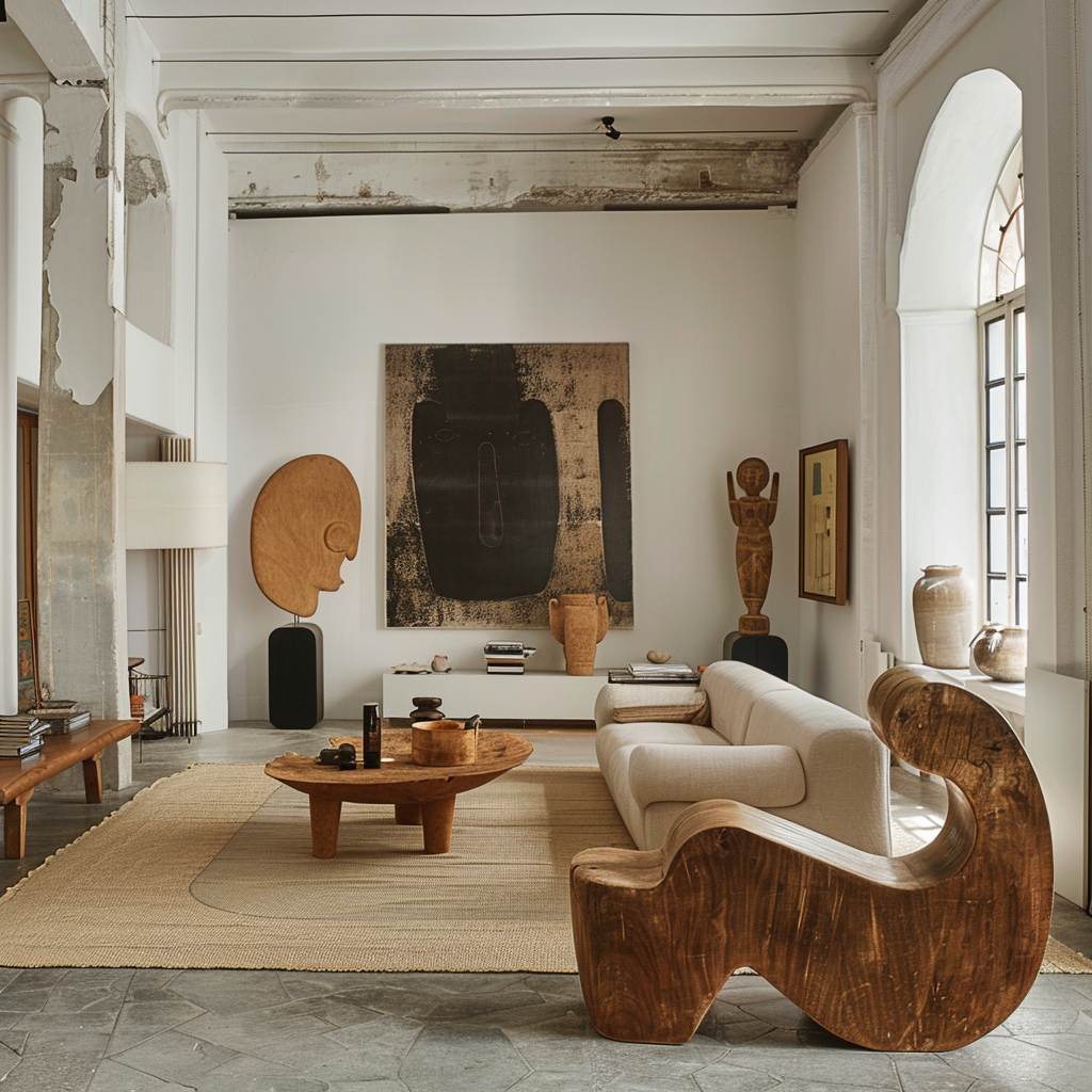 Minimalist Dutch Loft Living Room