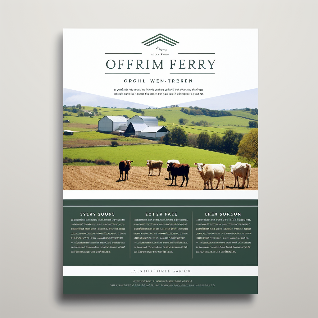 Peaceful farm flyer design