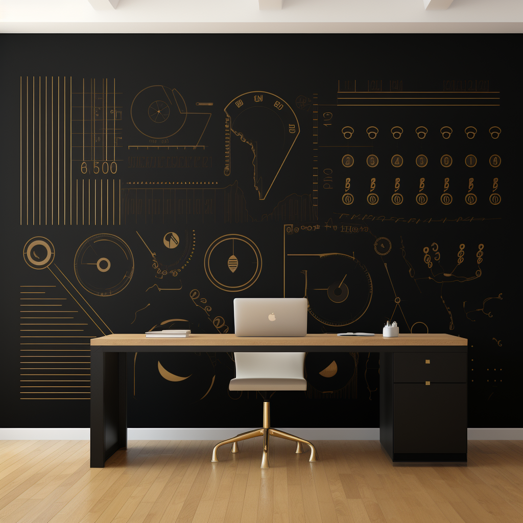 Finance Inspired Wallpaper with Black Background