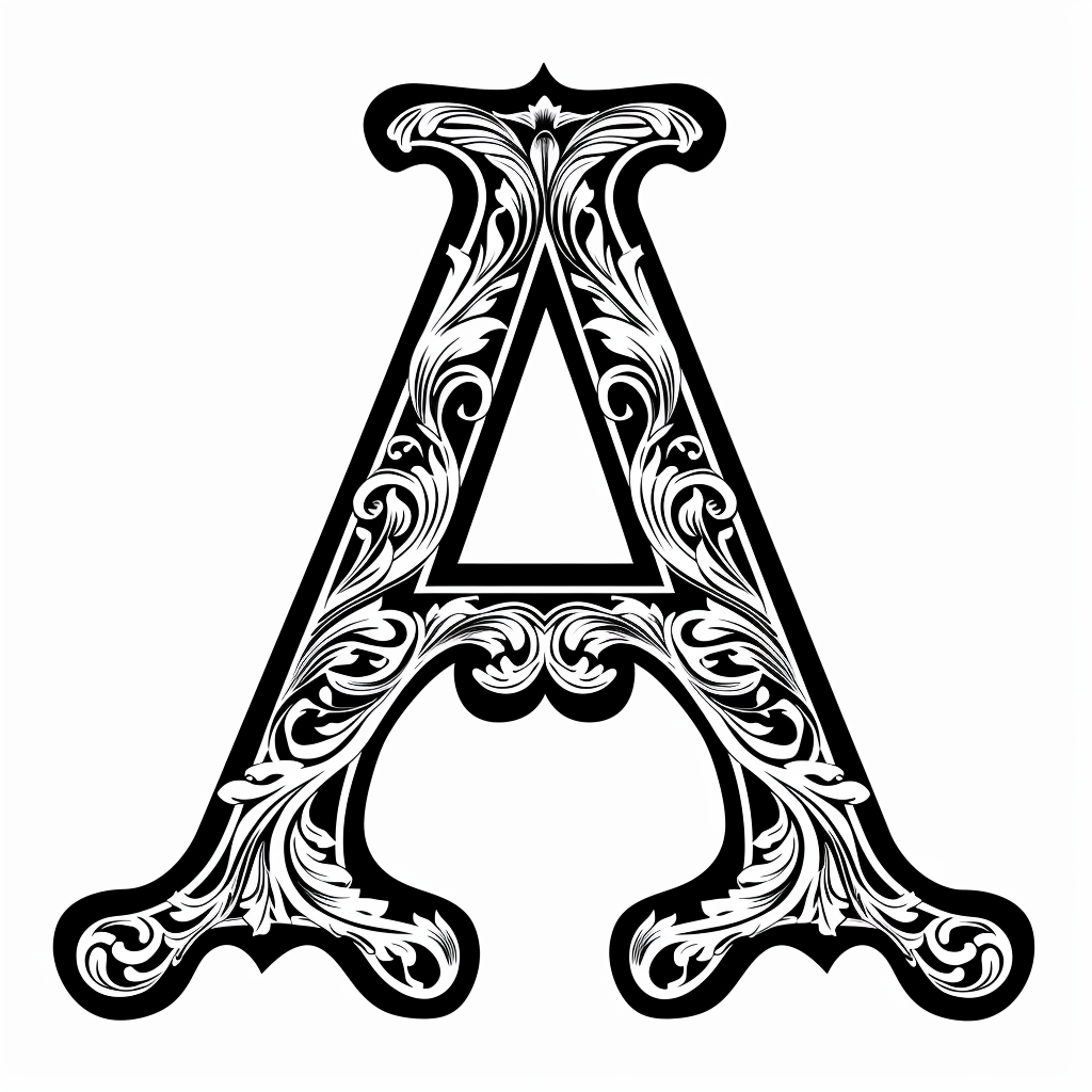 Decorated Baroque Letter A Design