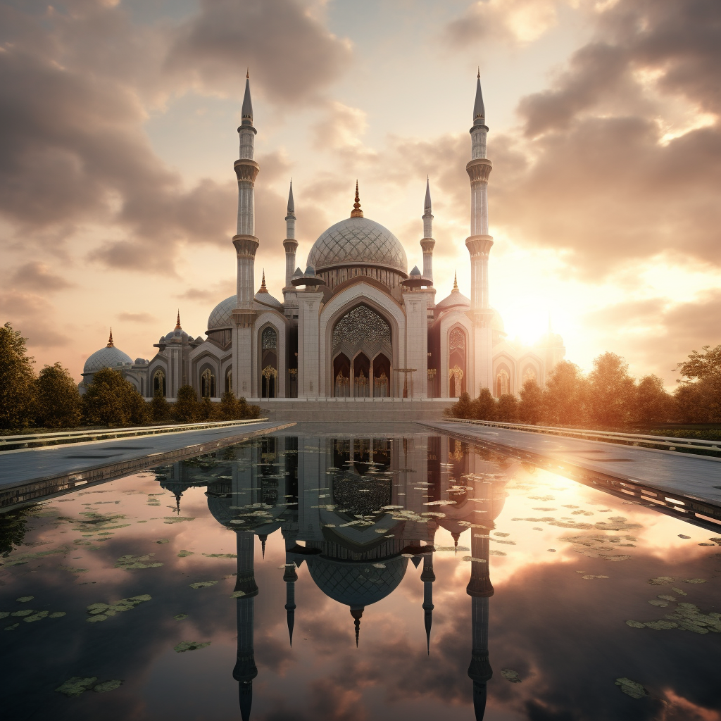 Beautiful masjid with intricate architectural details