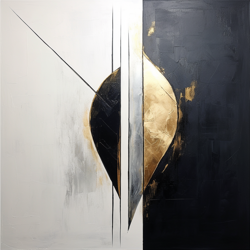 Elegant Geometric Oil Painting