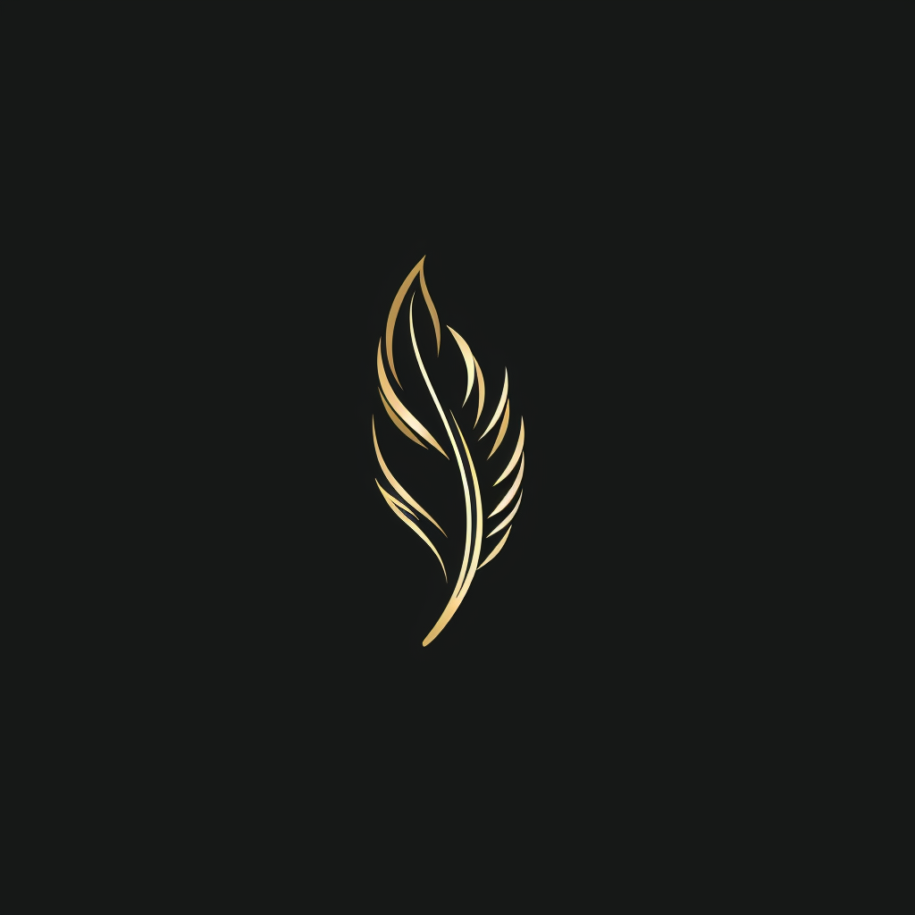 Elegant Needle and Feather Logo