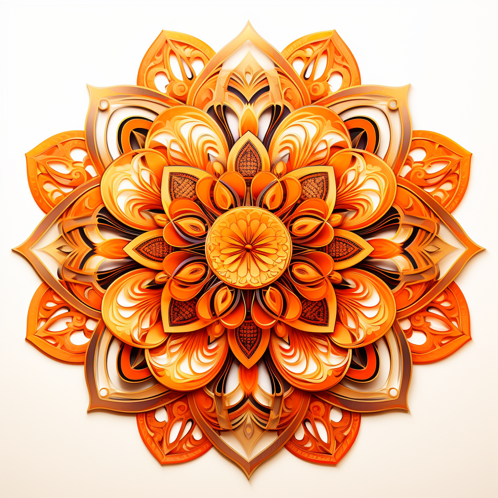 Stunning orange mandala design