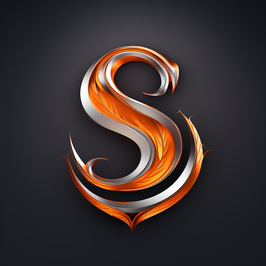 Orange Silver Signature Logo