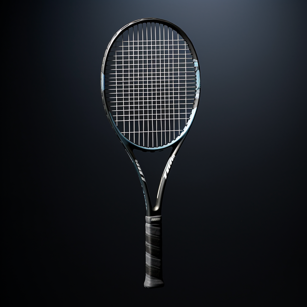 High-quality tennis racket on isolated background