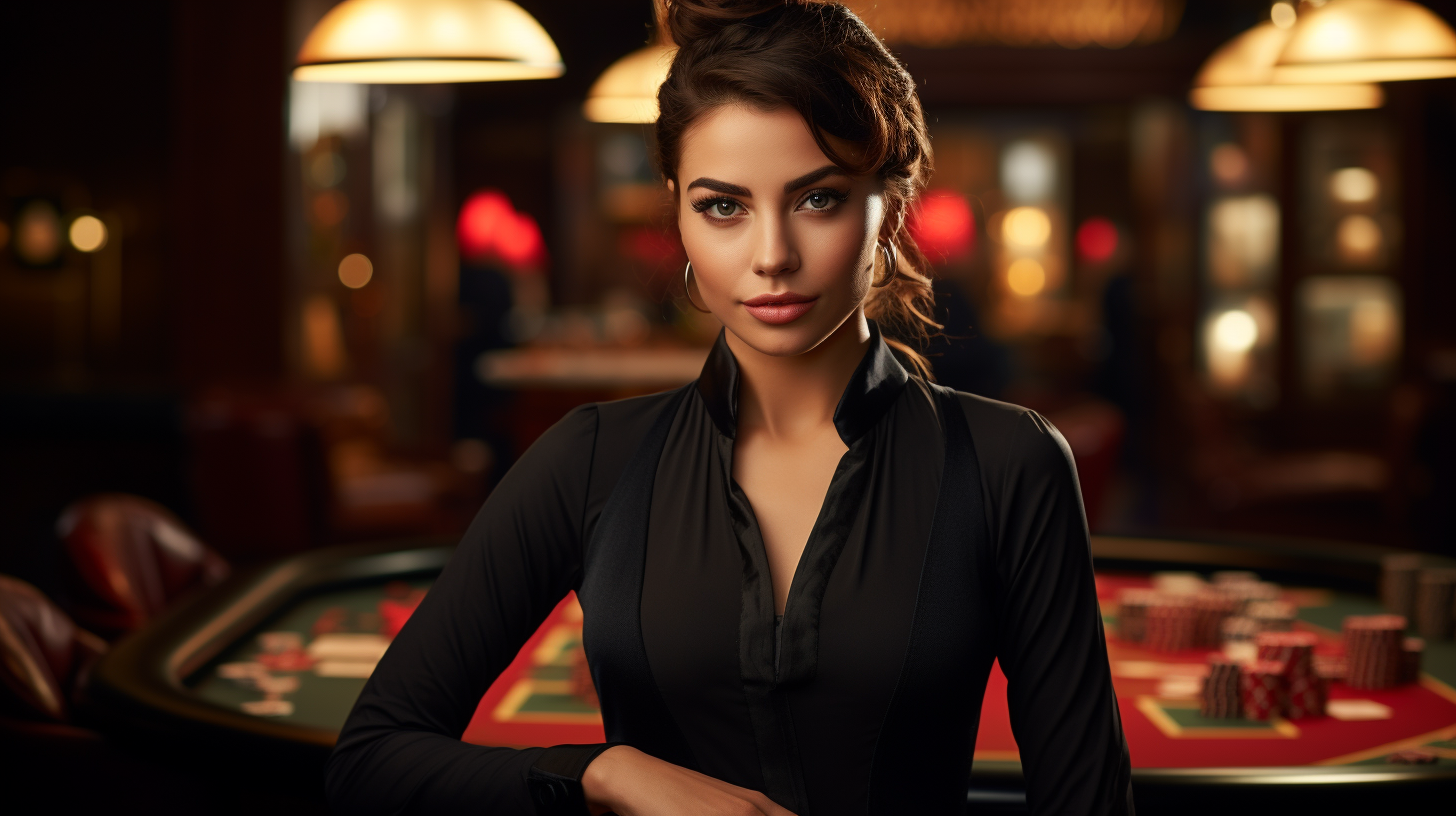 Elegant Thai Blackjack Croupier Image