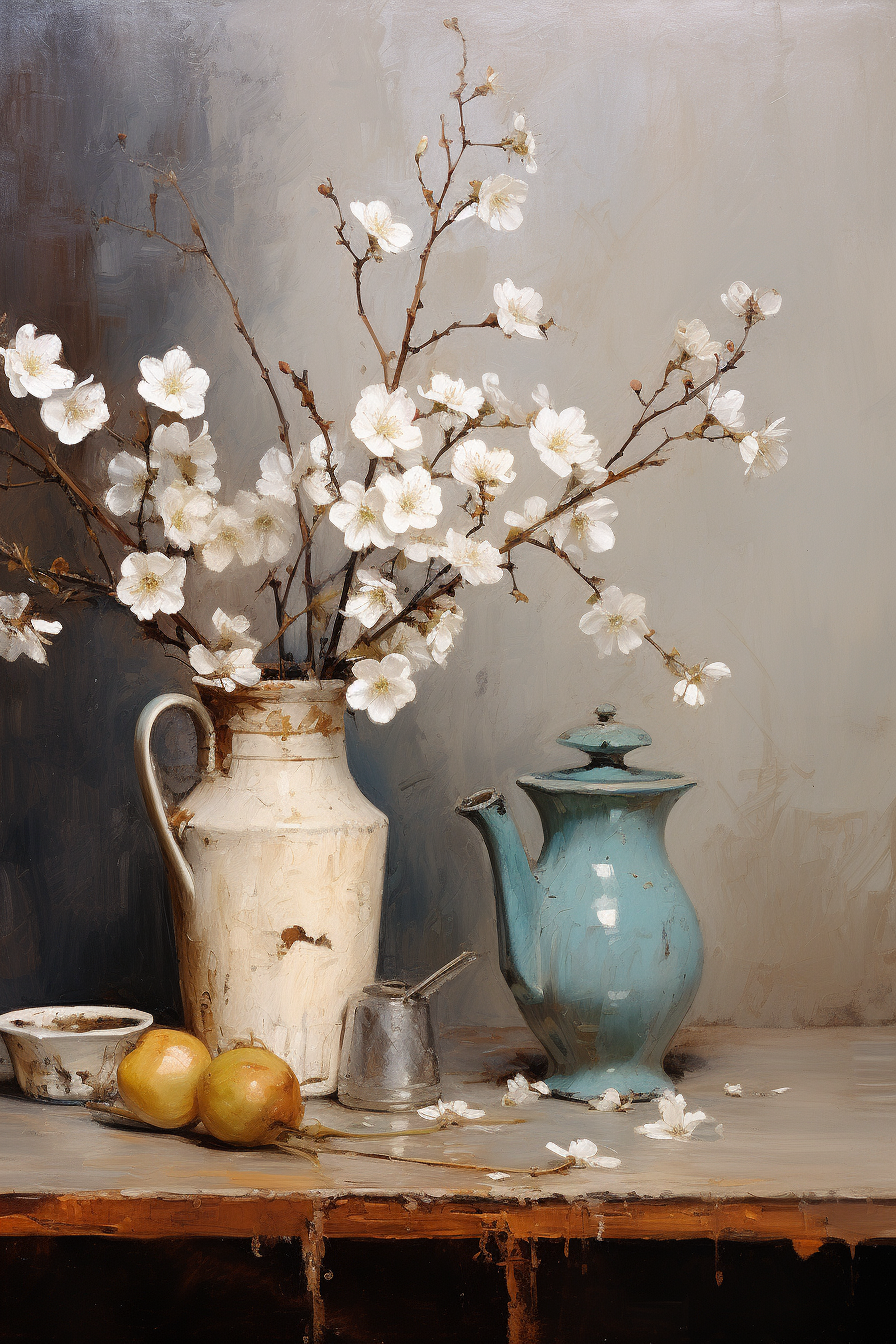 Elegant Winter Still Life with Flowers