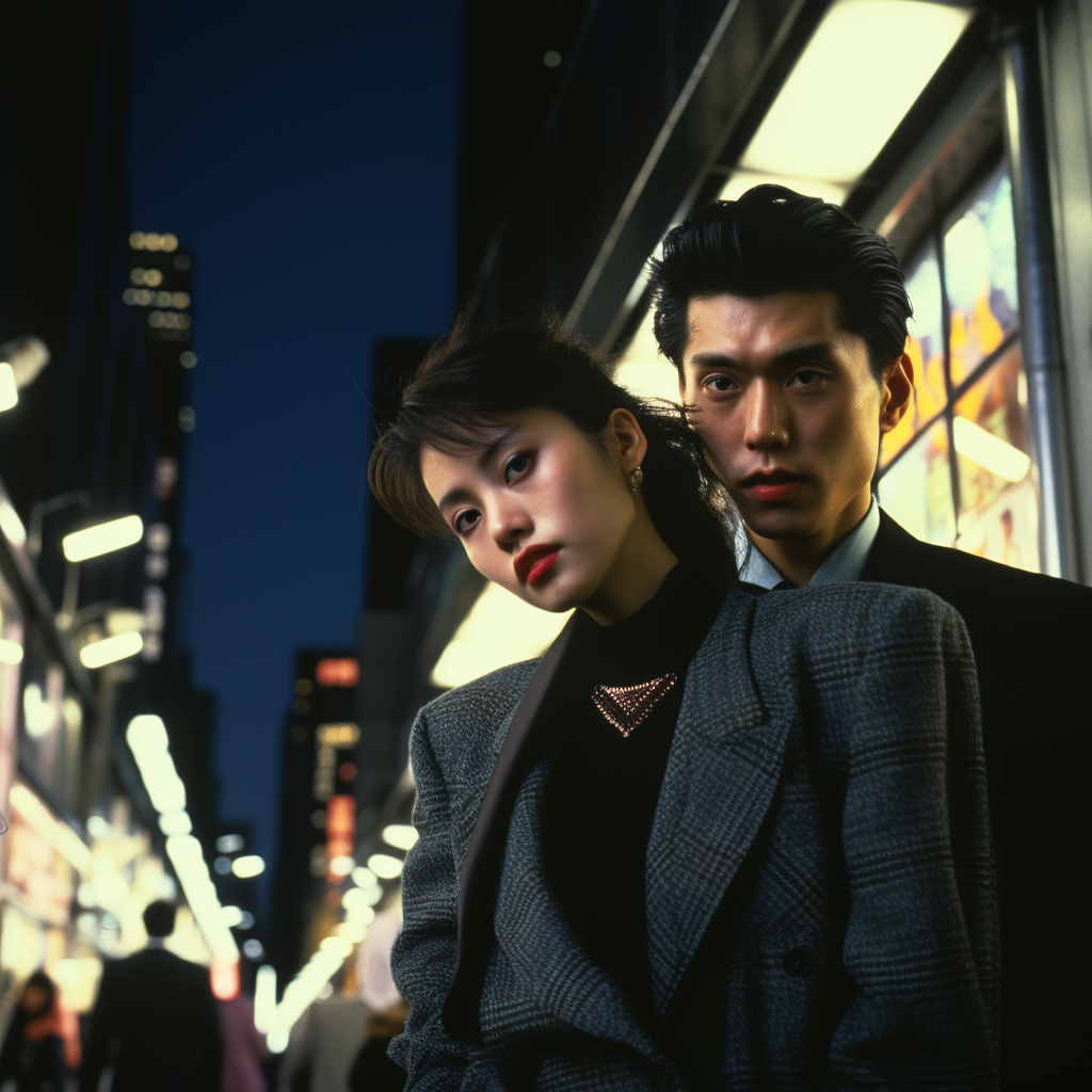 Elegant Yakuza Couple in Shibuya City