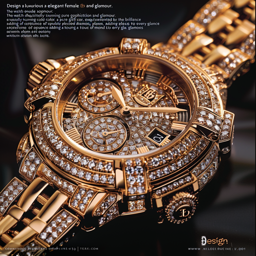 Stunning Pure Gold Diamond Watch