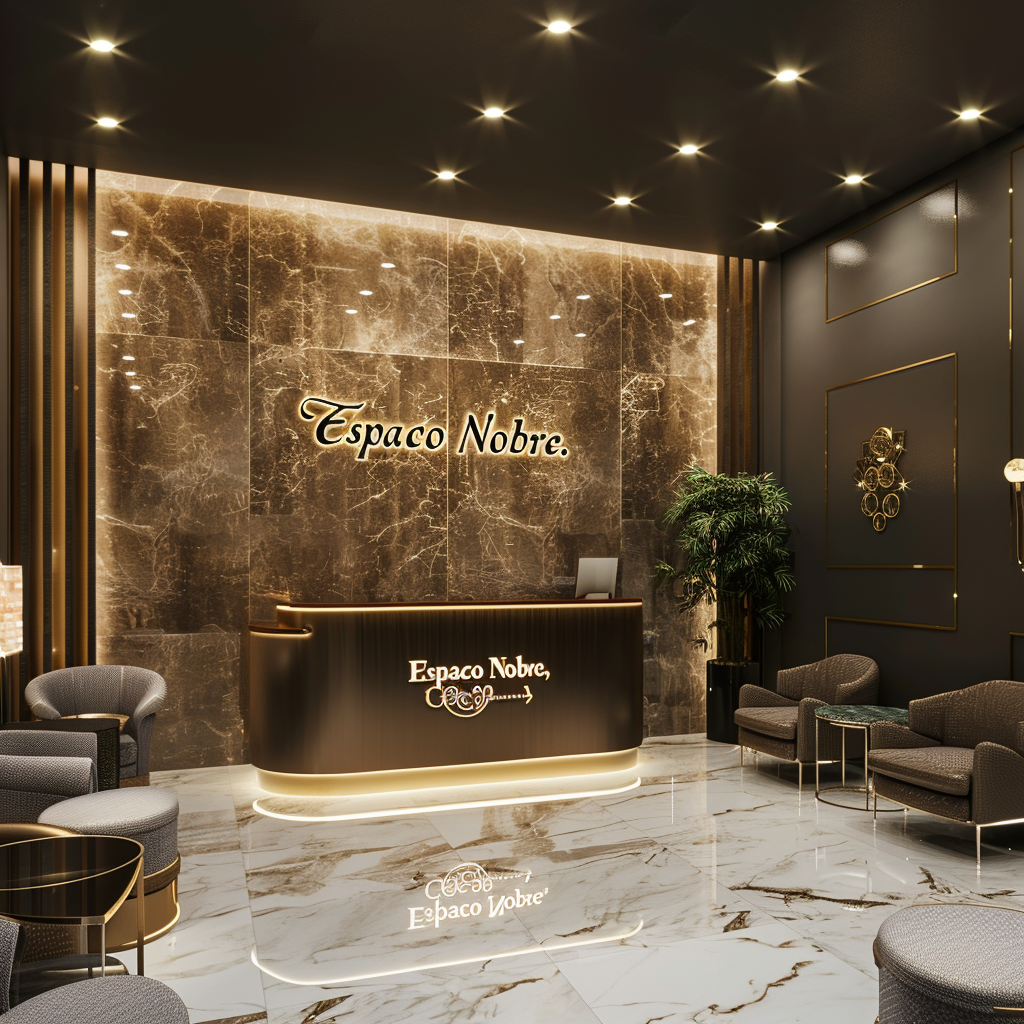 Elegant luxury commercial space logo design