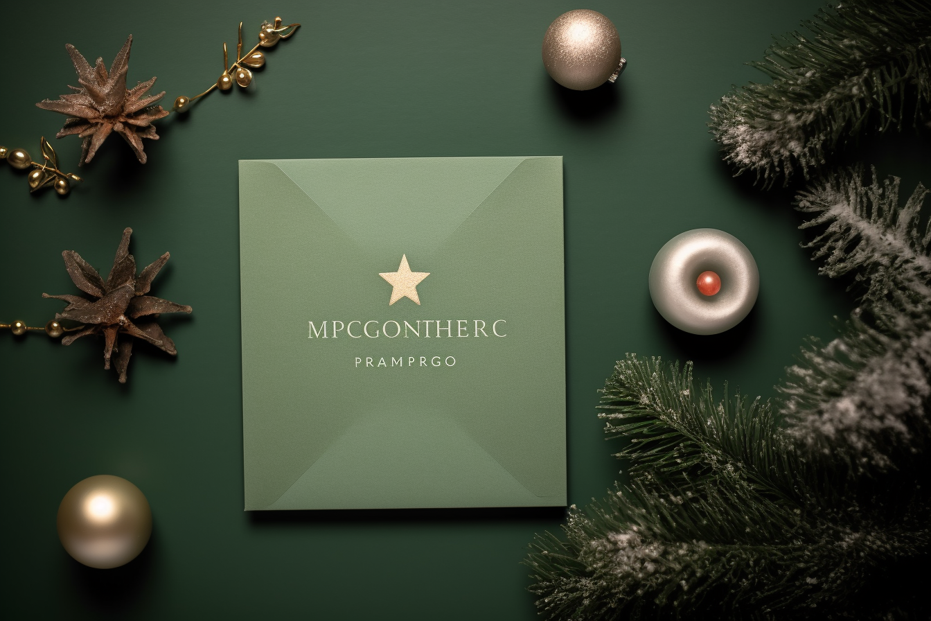 Elegant Mockup Card with Green Palette