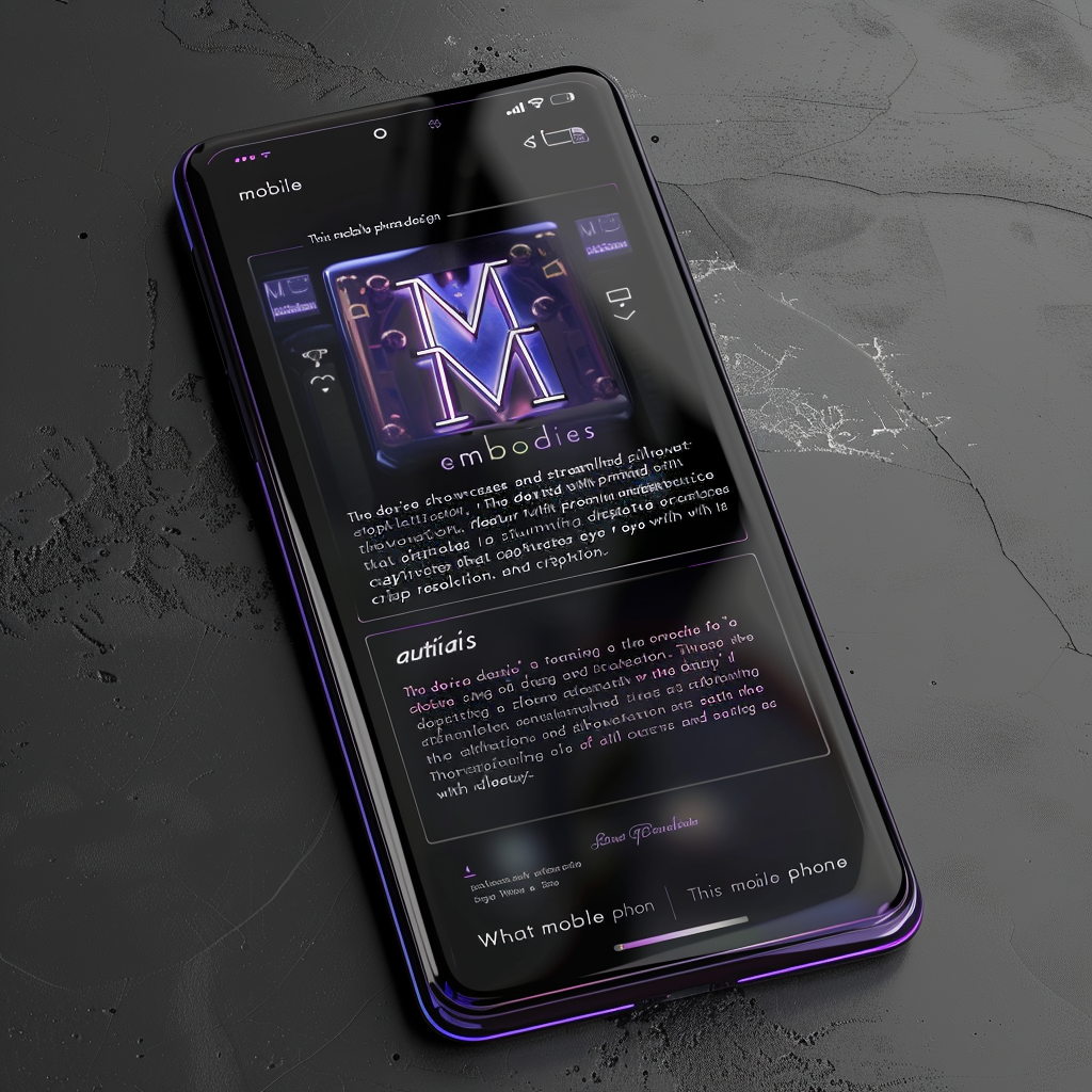 Elegant Smartphone Premium Materials 'M' Integration