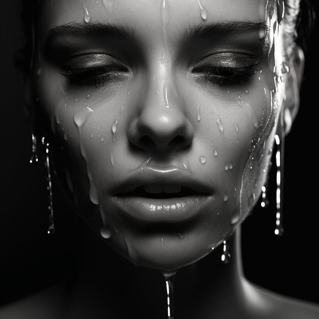 Crying Woman with Diamond Tears