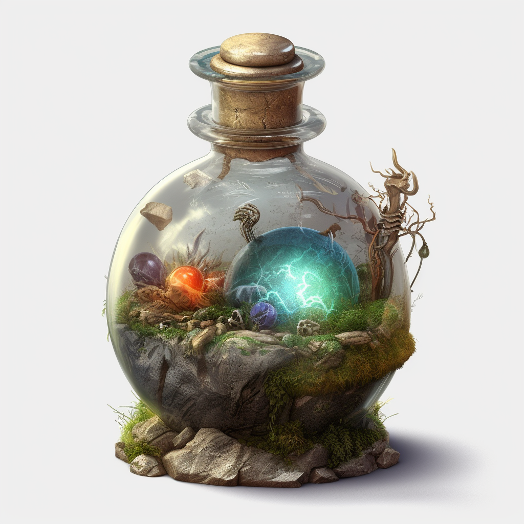 Stunning fantasy elemental potion in high definition