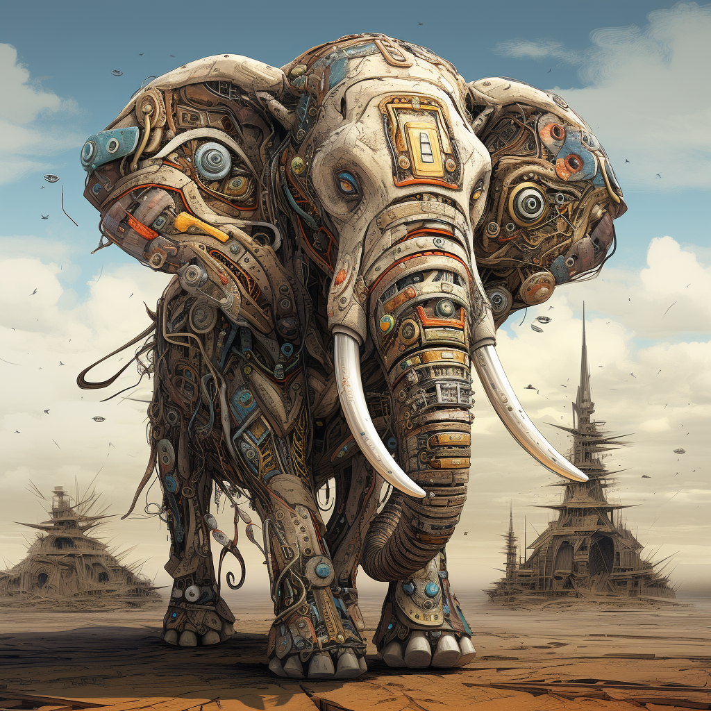 Beautiful elephant artwork by Vasko Taskovski