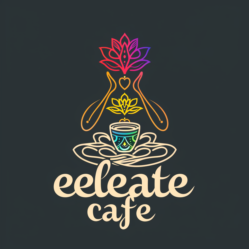 Colorful Elevate Cafe Logo Design