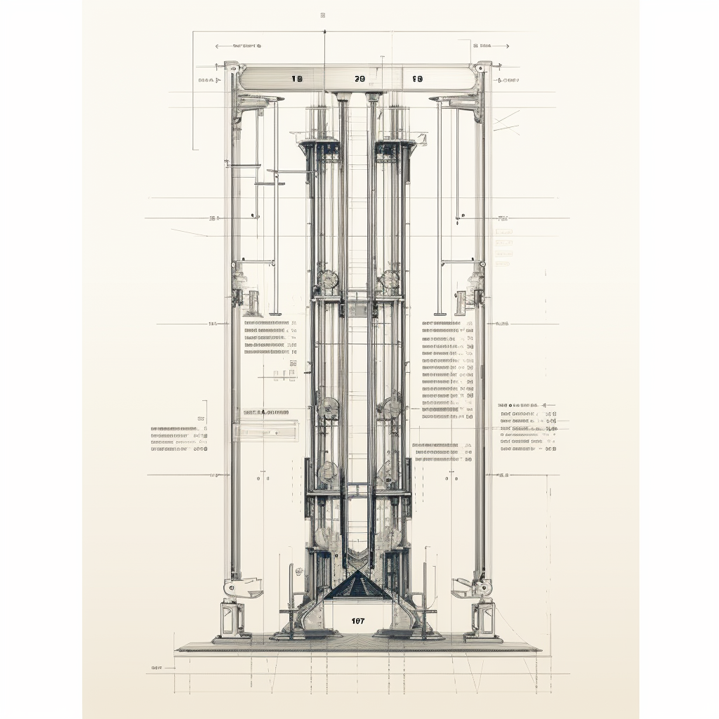 Elevator blueprint drawing