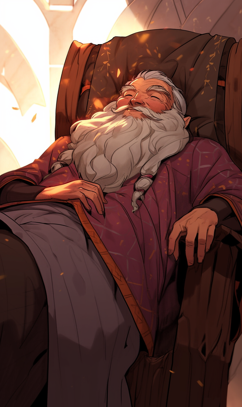 Elf Cleric Reclining Chair D&D