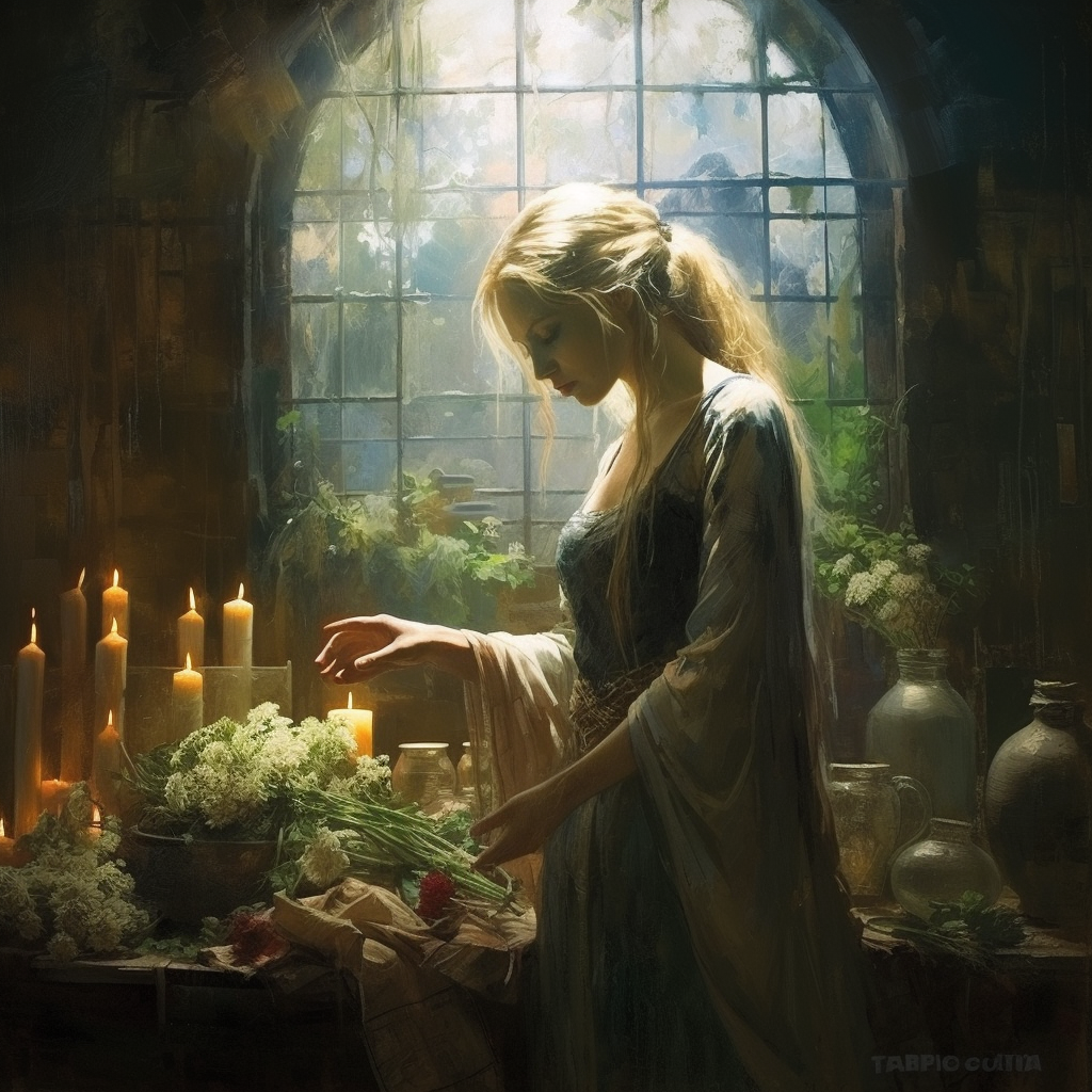 Captured image of elf goddess blessing harvest