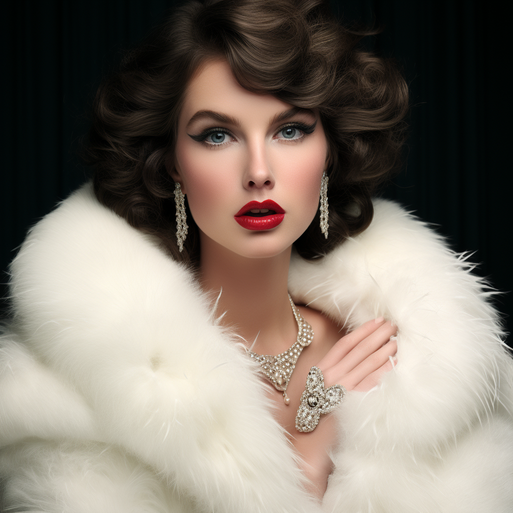 Taylor Swift as Elizabeth Taylor in Vanity Fair