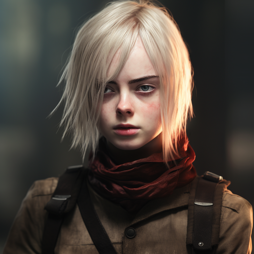 Elle Fanning as Mikasa Ackerman in action