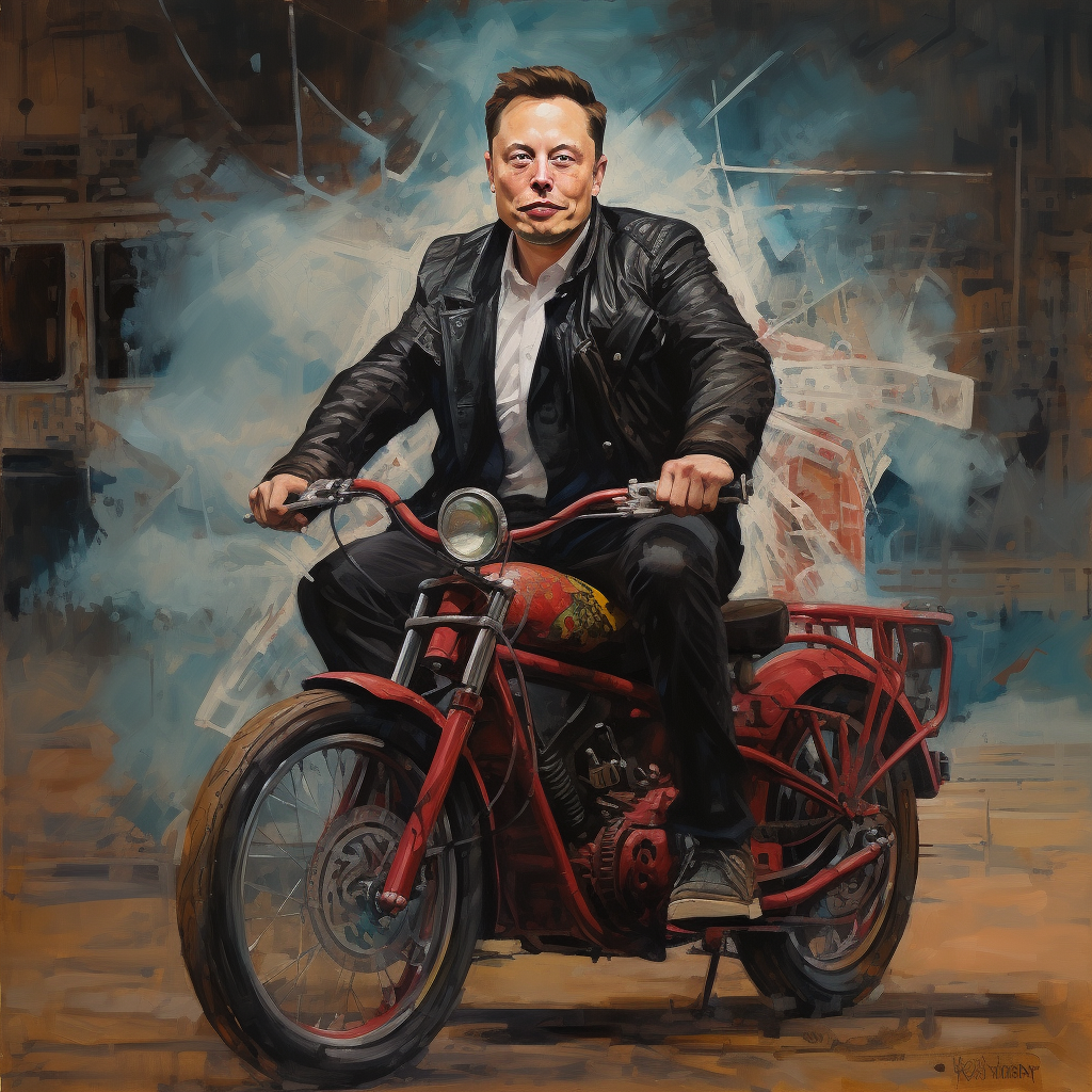 Elon Musk on Bike