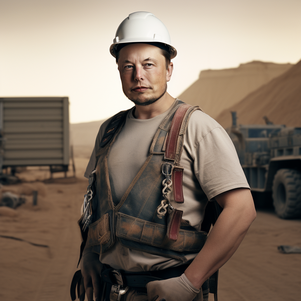 Elon Musk as Construction Worker