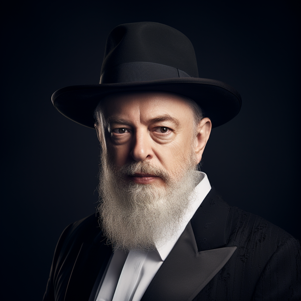 Elon Musk as Jewish Rabbi with Fedora ??