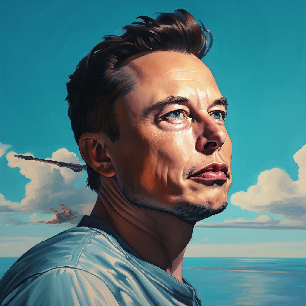 Elon Musk looking to the side