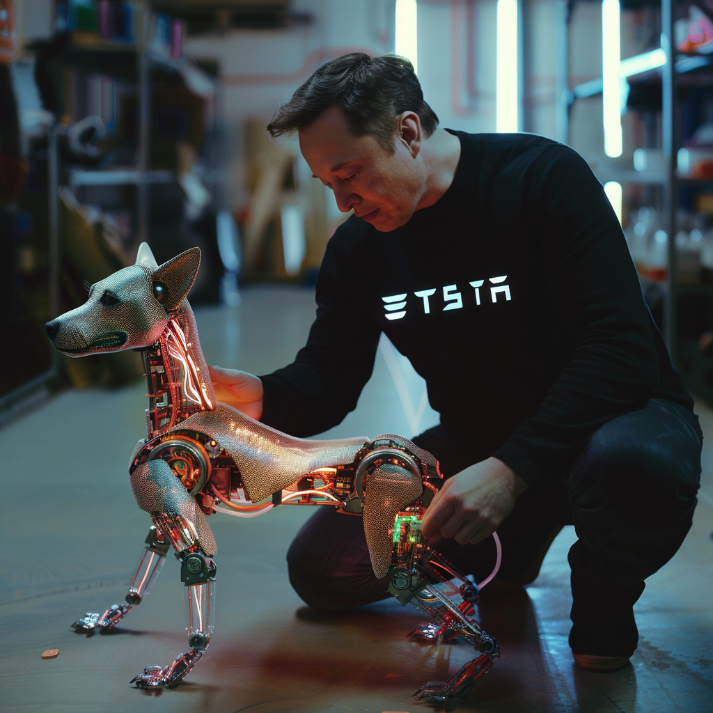 Elon Musk Robotic Dog Fetch