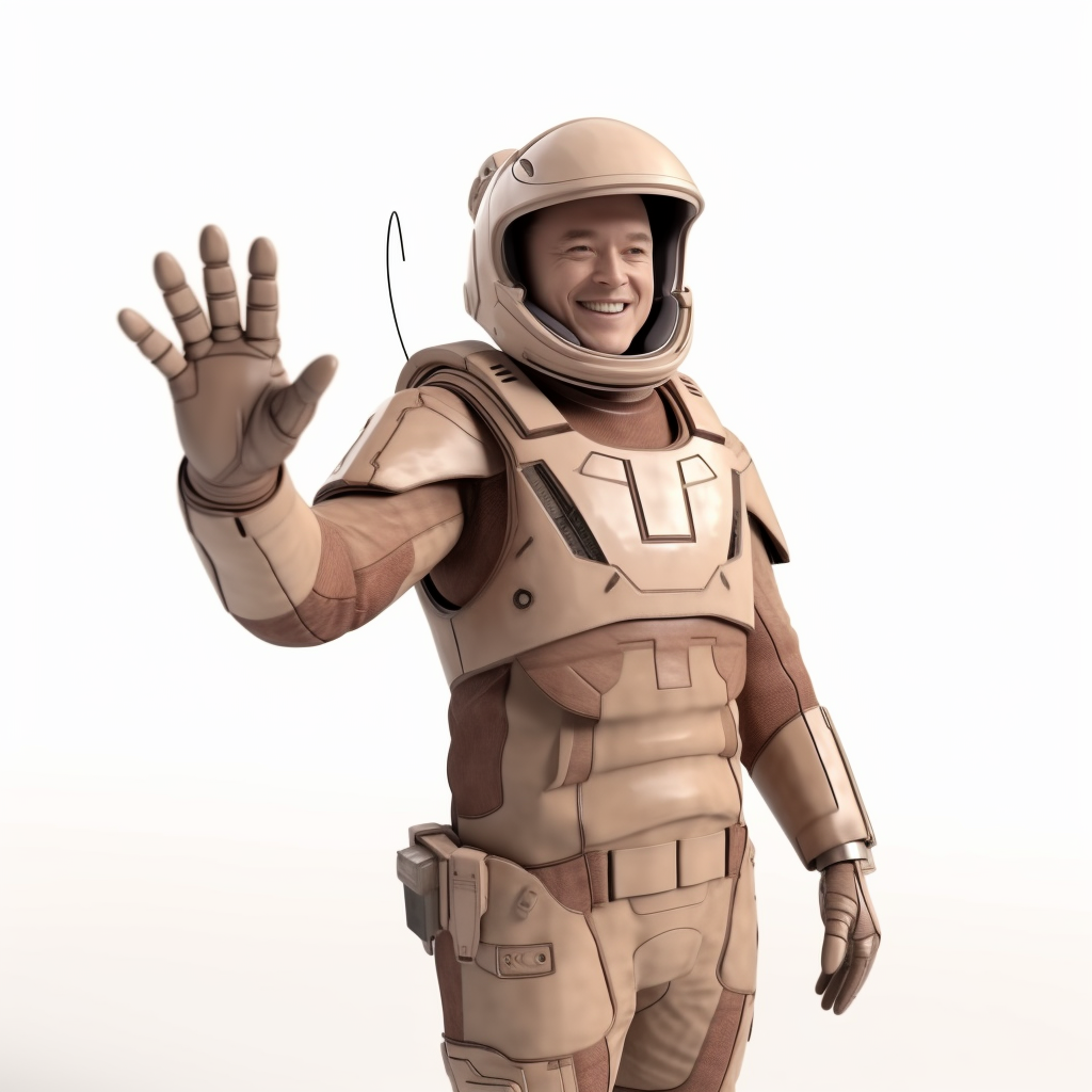 3D Elon Musk in Mars Uniform