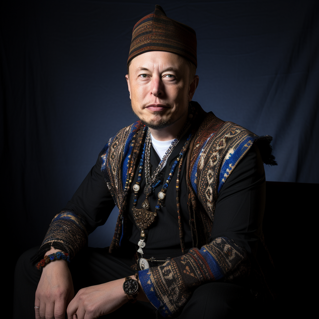 Elon Musk in Hebrew Israelite Wizard Clothing