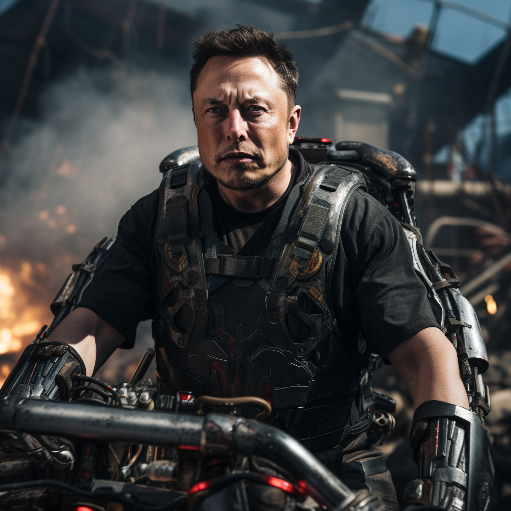 Elon Musk in Mech Battle Suit