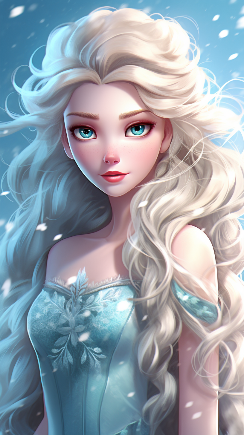 Realistic Elsa in Japanese Light Novel Style