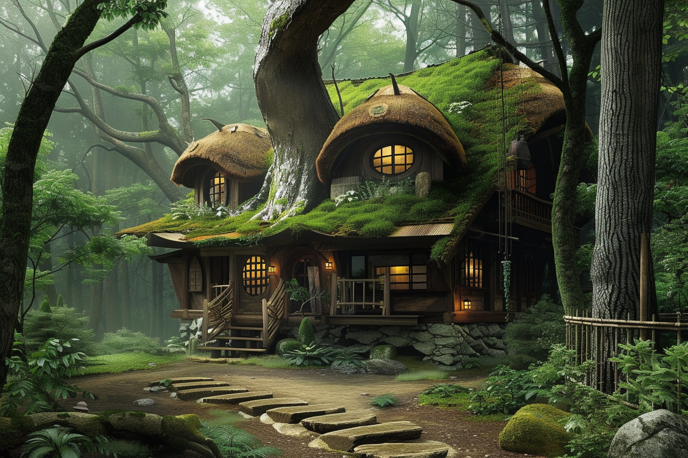 Elven King Japanese House in Feudal Era