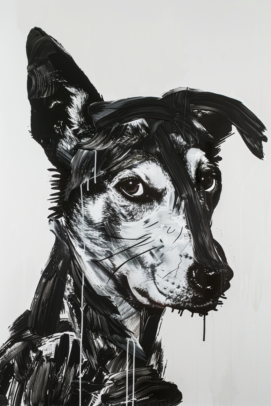 Dog Elvis Presley Portrait