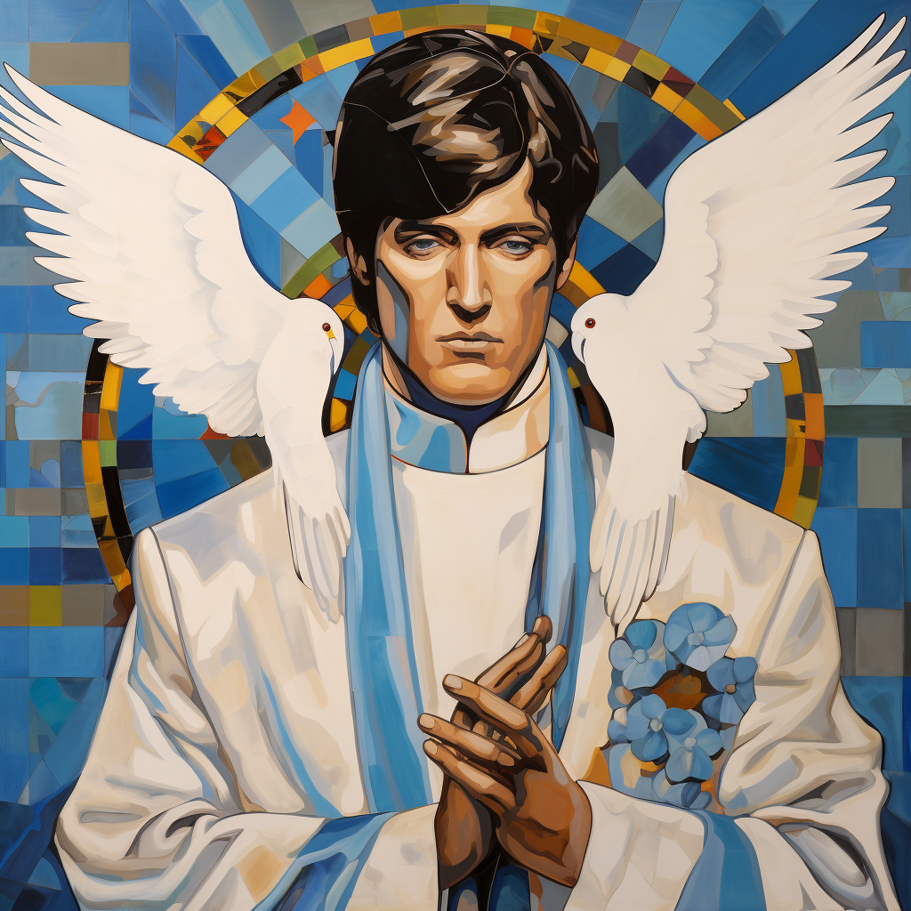 Elvis Presley as a dove in cinematic scene