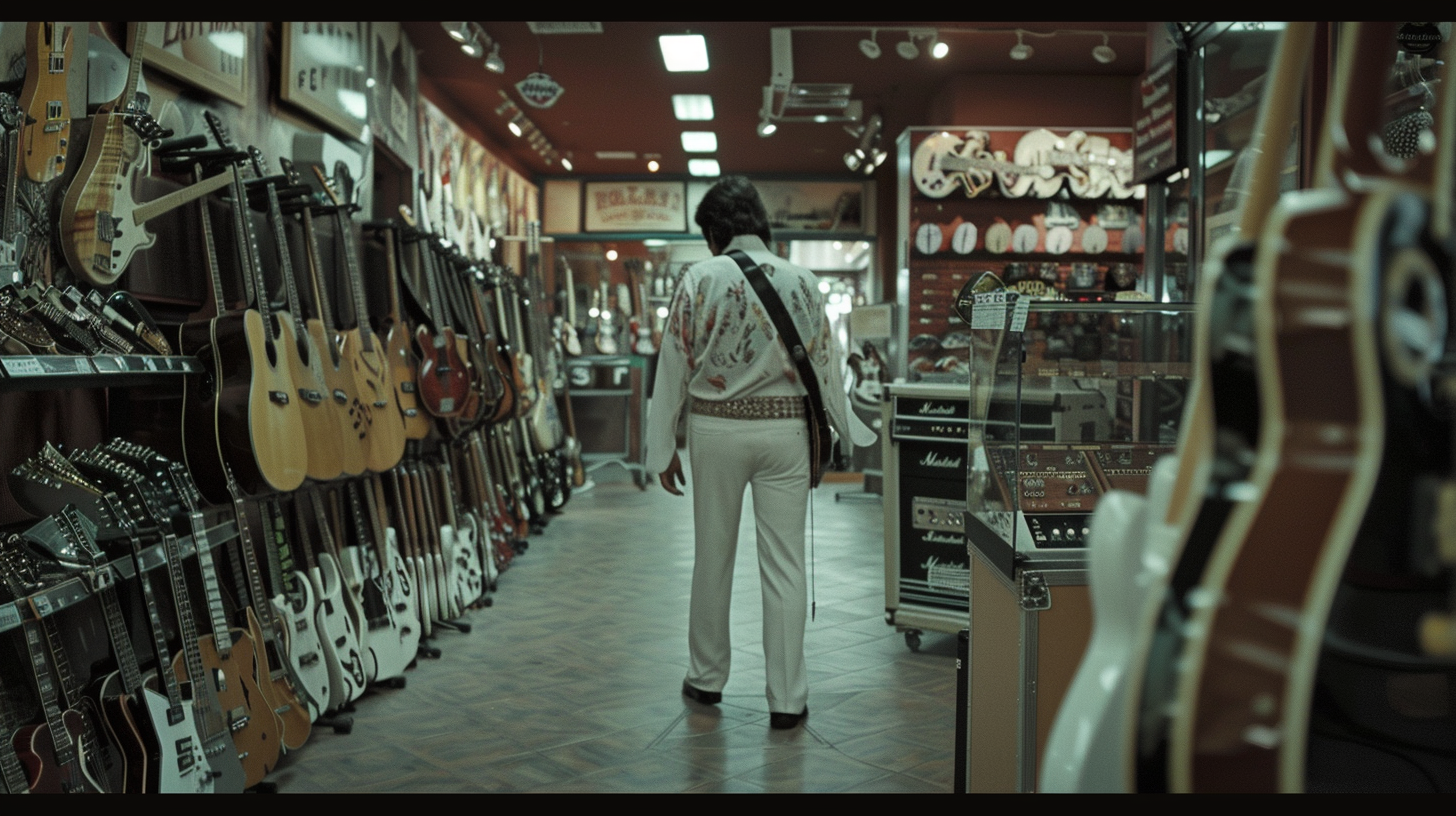 Elvis Presley Guitar Center Hyperrealistic