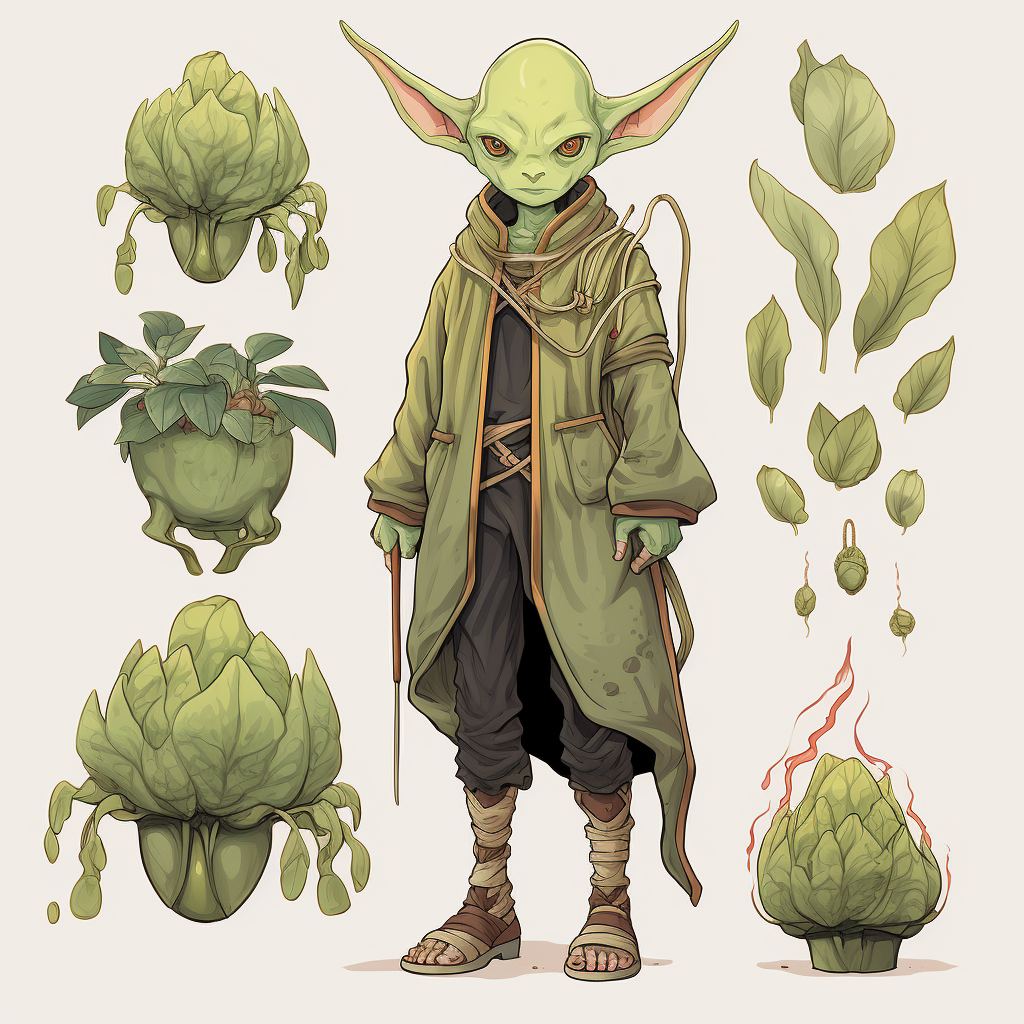 Stylish plant-based elvish fashion