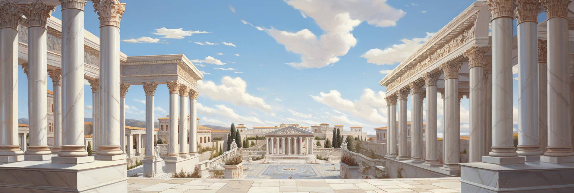 Elegant classical architecture and art