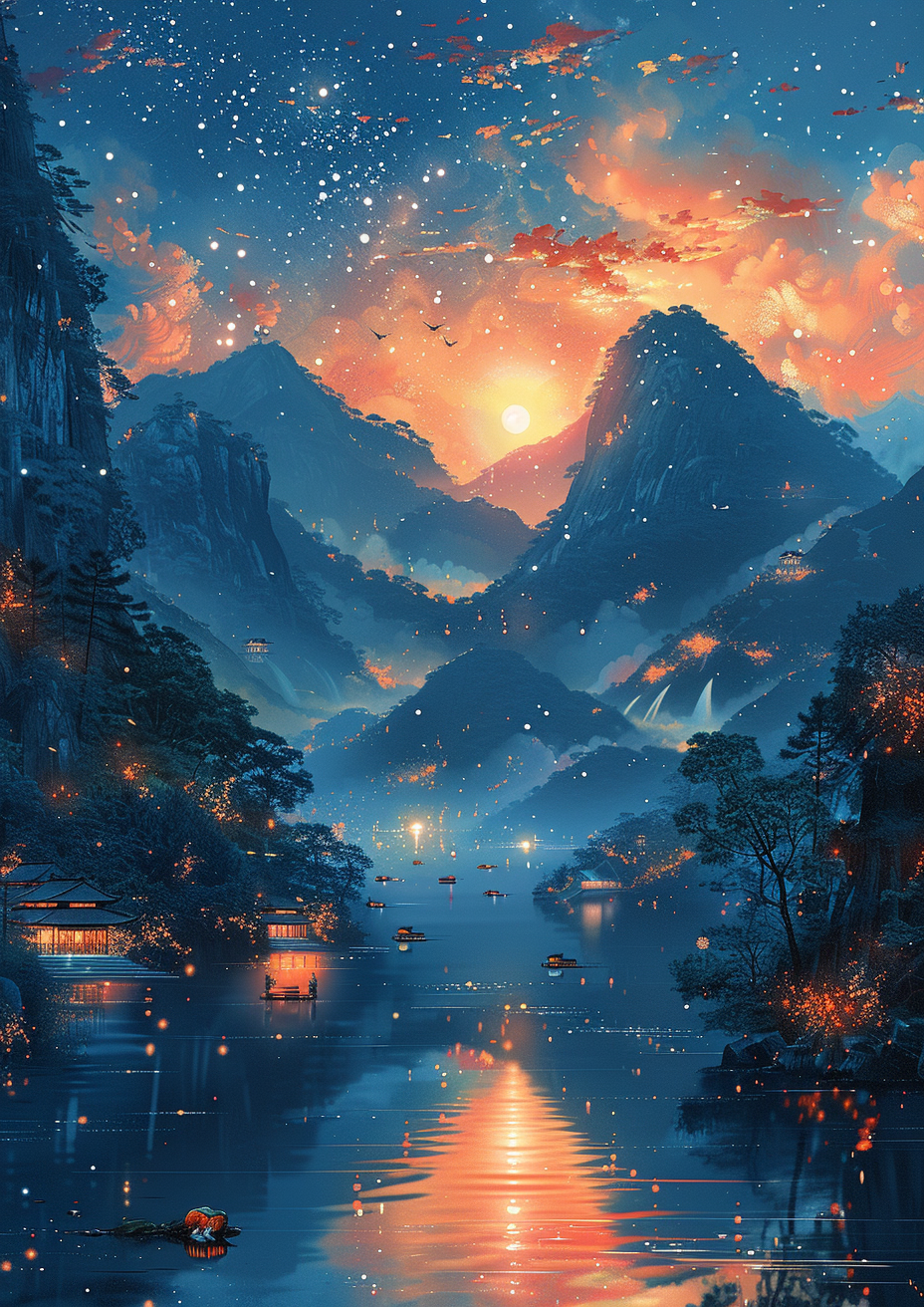 Elysian Oriental Glow Galaxy View