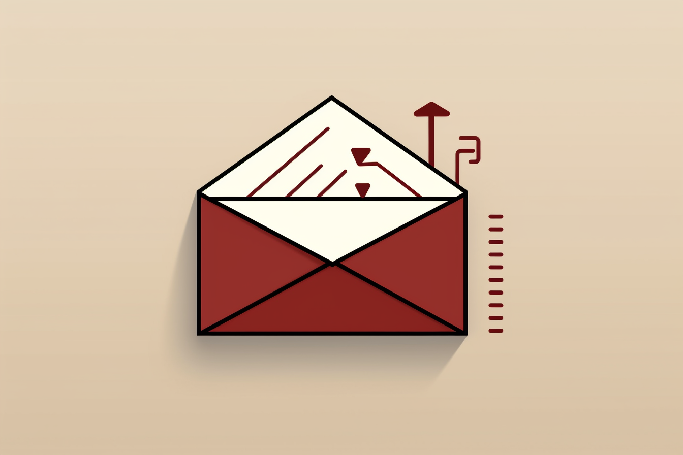 Stylized Email Envelope with Graph