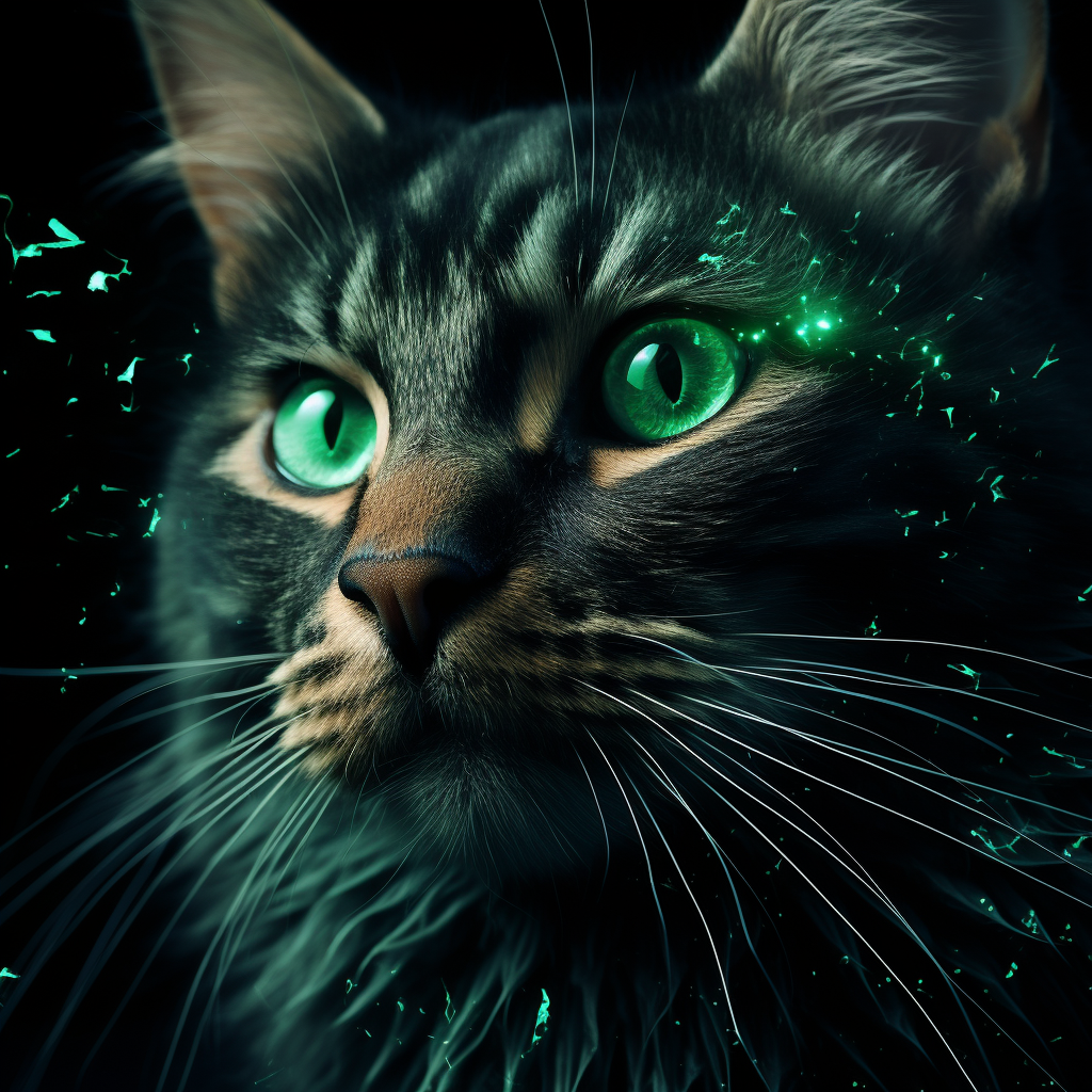 Enchanting Emerald Green Cat Image