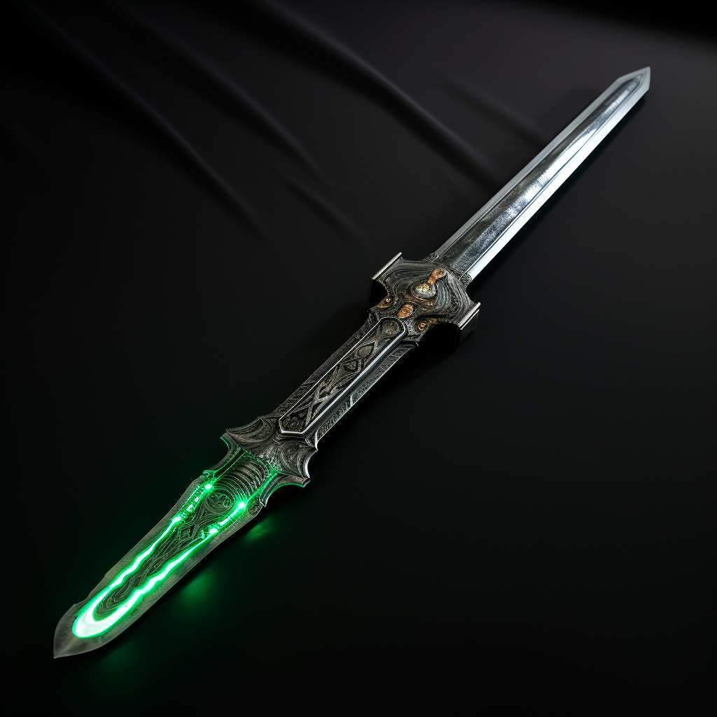 Vibrant emerald-green Jedi blade